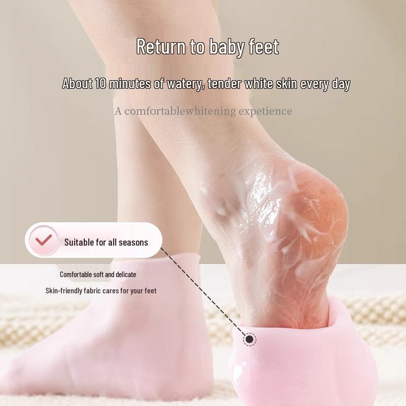 Soft Silicone Heel Protection Socks - Moisturizing Anti-Cracking Foot Cover for Women