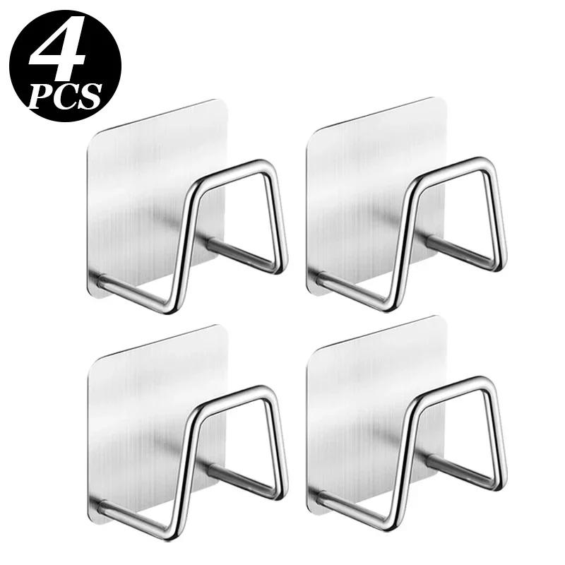 Sponges Holder Self Adhesive Sink Kitchen Organiser Stainless Steel Storage Soap Drying Wall Hook Rustproof
