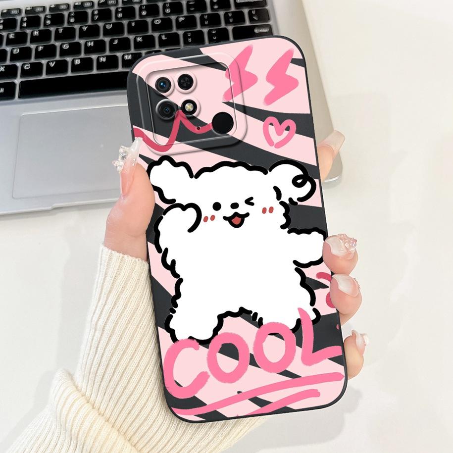 For Xiaomi Redmi 10C Case Cute Panda Rabbit Cartoon Matte Back Cover For Xiaomi Redmi 10 Power Shockproof Bumper Redmi10C Fundas