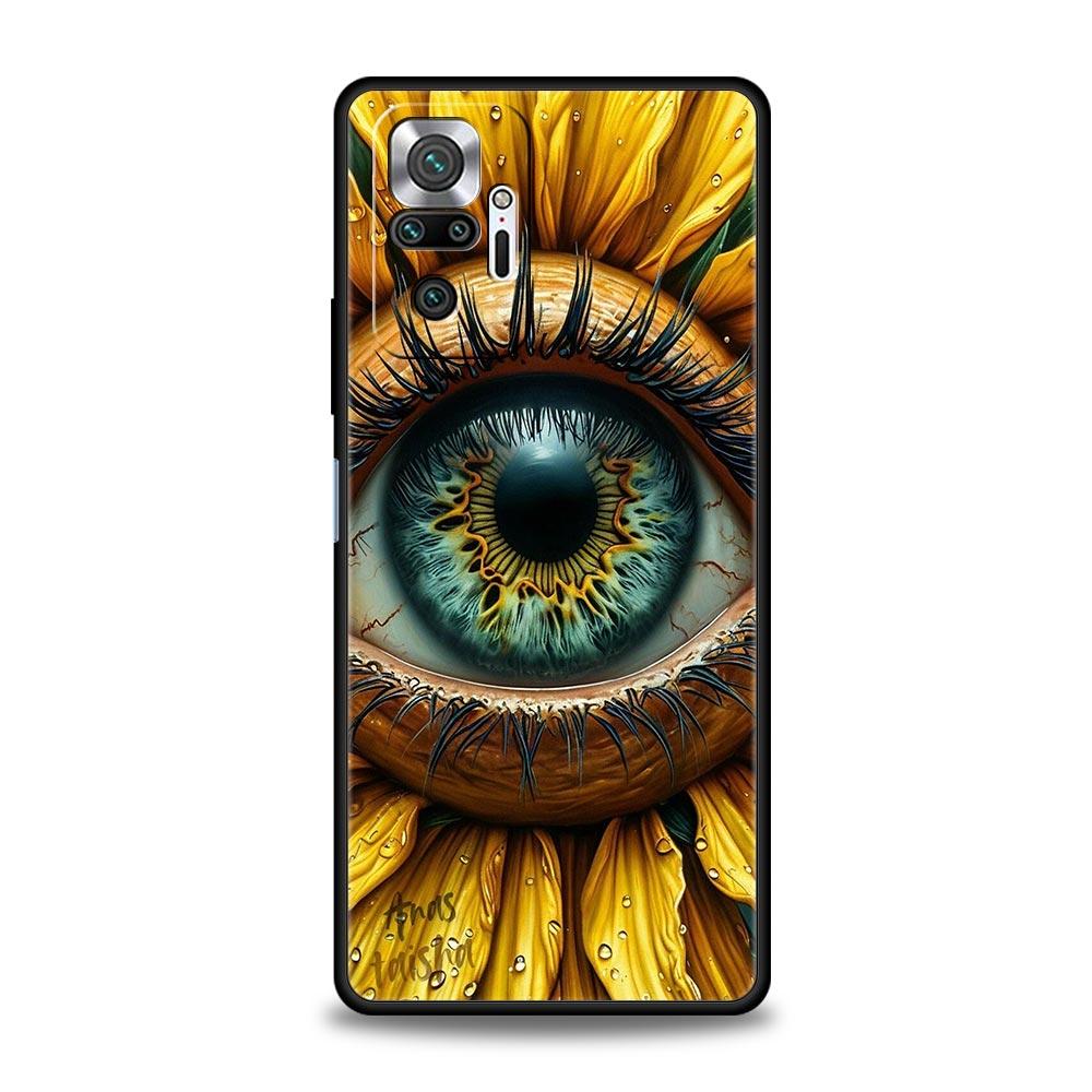 Fashion Eyelashes Eyes Phone Case Cover for Redmi 14C 10C Note 15 14 13 12 10 11 K40 Pro Plus 5G Soft TPU Shockproof Shell Capas