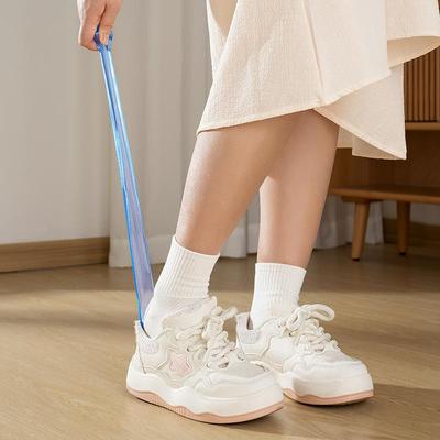 "Long-Handle Shoe Horn for Easy Shoe Wear - Ideal for Seniors and Pregnant Women"