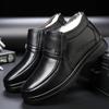 Size 35-48 Winter Black Leather Men Waterproof Anti Slip Plush Warm Casual Shoes Middle-aged Elderly People Comfort Snow Boots