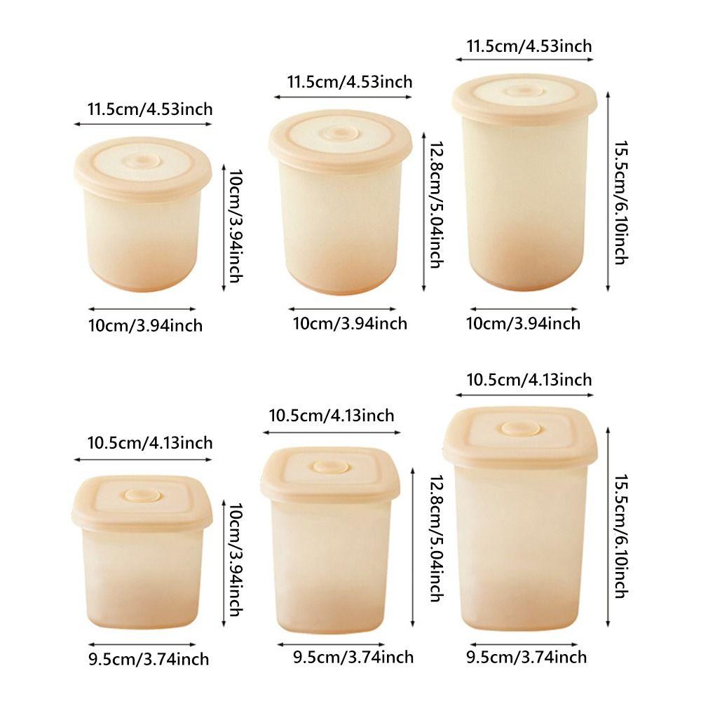 600/800/1000ml Silicone Storage Box White Blue Large Capacity Sealed Jars Food Grade Vacuum Preservation Sealed Tank