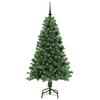 Artificial Christmas Tree with 150 LEDs and Stand Green 150 Cm
