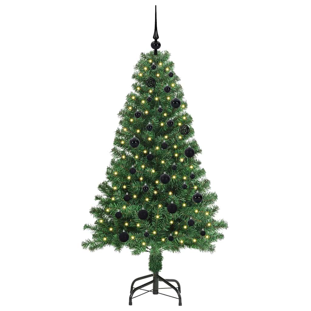 Artificial Christmas Tree with 150 LEDs and Stand Green 150 Cm