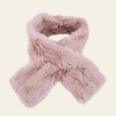Cachecol Feminino Aquecedor de Pescoço Outono/Inverno Pele de Coelho Rex Natural Pequeno Cachecol 900YDR