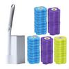 Toilet Bowl Brush with 50 Refills Wall Mounted Cleaning System for Hotel Bathroom