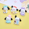 Cartoon White Dog Shoe Buckle & Hair Clip Resin Accessories for DIY Ornaments