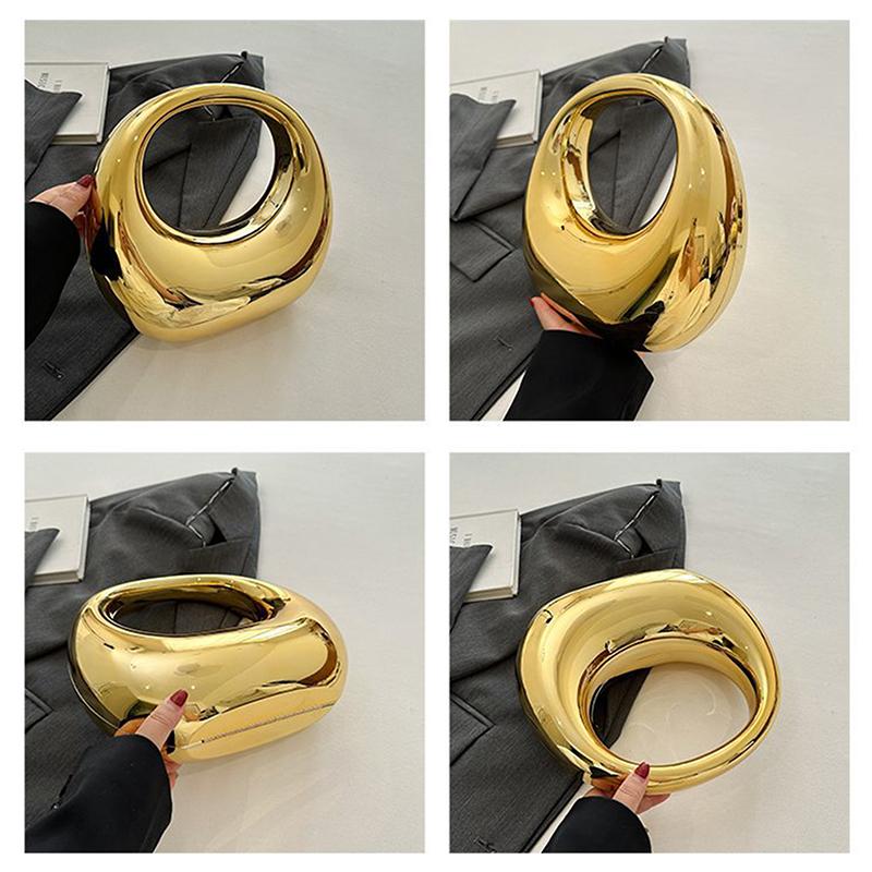 Acrylic Women Bags Luxury Crescent Moon Handbags New Fashion Personality Handbag Suitcase Makeup Dinner Bag Home Decoration