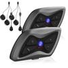 Teleheer T6 Plus Motorcycle Helmet Intercom 1500M Range BT5.1 Hands-free Interphone Full Duplex