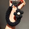 Creative Plush Phone Lanyard Short Hand Strap Wristband Flower Pendant Camera Strap Pad Sturdy Anti-theft Phone Chain