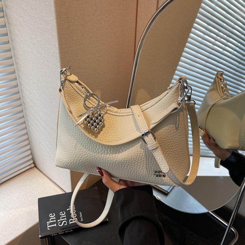 One shoulder messenger bag women's bag 2025 new summer tote bag large capacity dumpling bag