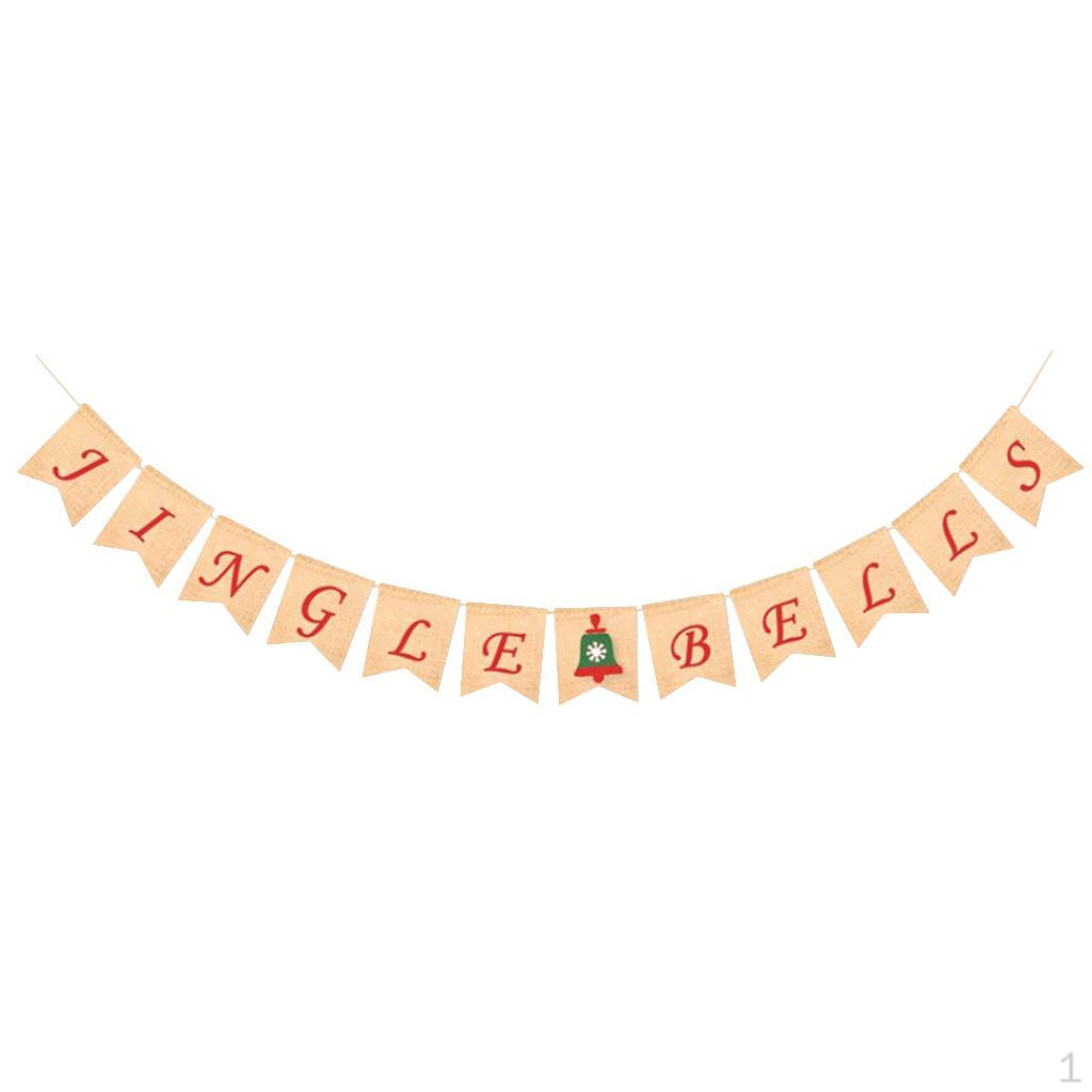 Bells Burlap Garland Hanging Pennant Birthday Party Home Wall Decorations A