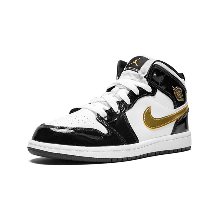 Jordan 1 Mid Patent SE PS Black Gold BQ6932-007