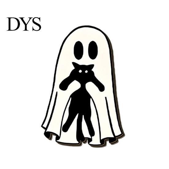 Halloween Wall Hooks Ghost Cat Wooden Hanging Hook for Keys Hats, Decorative Party Supplies Hanger, Cute Home Living Room Bedroom Entryway Key Hangers