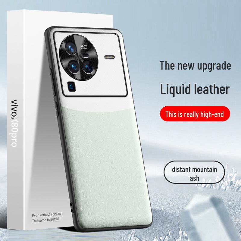 Protective Liquid Leather Case for Vivo X80 Pro Phone, Anti-fall and Anti-fouling Cover. Get Yours Now!