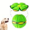 Palla rimbalzante a forma di disco volante è un giocattolo per cani e animali domestici resistente, elastico e divertente, adatto per attività all'aperto ed esercizio fisico