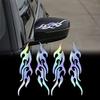 4 Pcs 19cm Flame Reflective Sticker for Flame Racing Sports Stripe Decal for