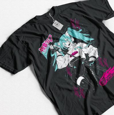 Camiseta de Hatsune Miku Chica Anime Kawaii Project Diva Vocaloid Camiseta de Regalo Todas las Tallas Unisex