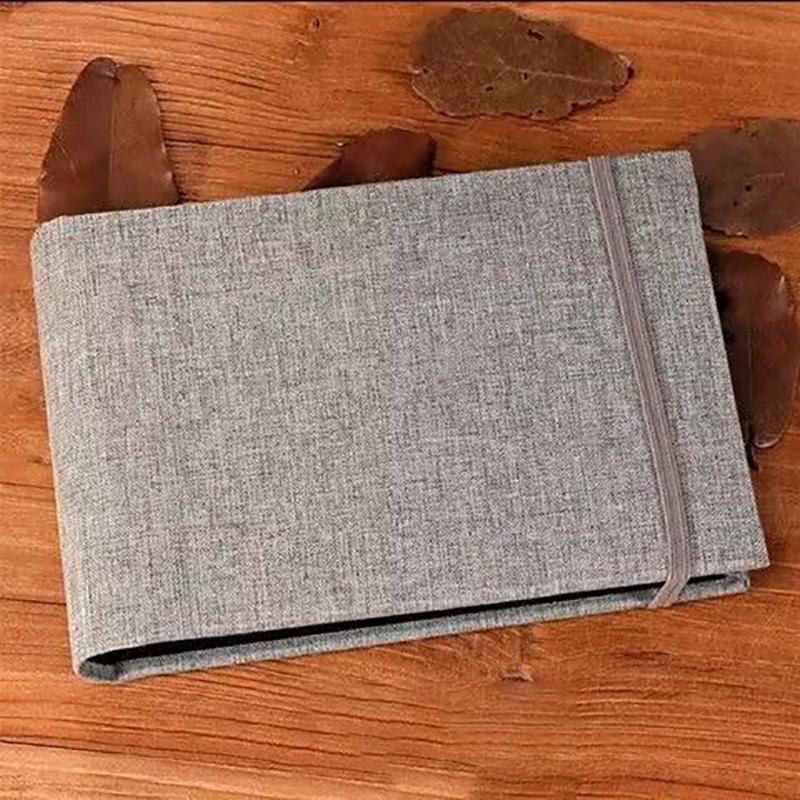 6-tums Fotoalbum Skrivbart Samling av Barns Tillväxtfoton 100 st Högkapacitet Tyg Konstpapper Mellanlägg Album