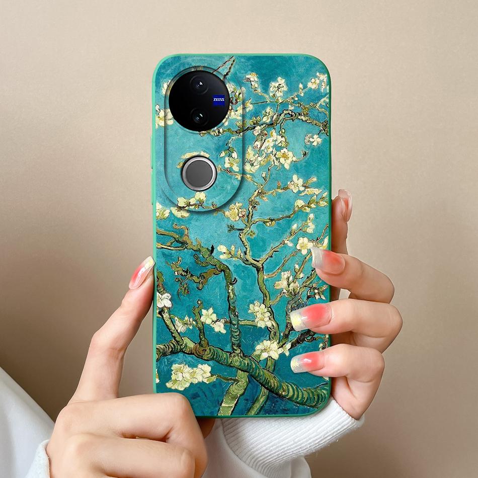 For Vivo V50 Lite Case Cute Cartoon Phone Shell Soft Liquid Silicone Back Cover For Vivo V 50 Full Protection Shockproof Bumper