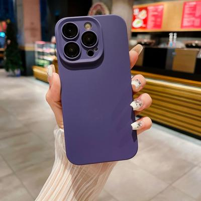 For IPhone 16 Candy Silicone Case for Apple 15promax with Lens Film 13 Simple Solid Color 14 Phone Case