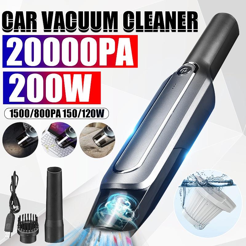 200W 15000Pa 4000mAh Powerful Cyclone Suction Rechargeable Wet Dry Car Home Handheld Wireless Car Vacuum Cleaner wired