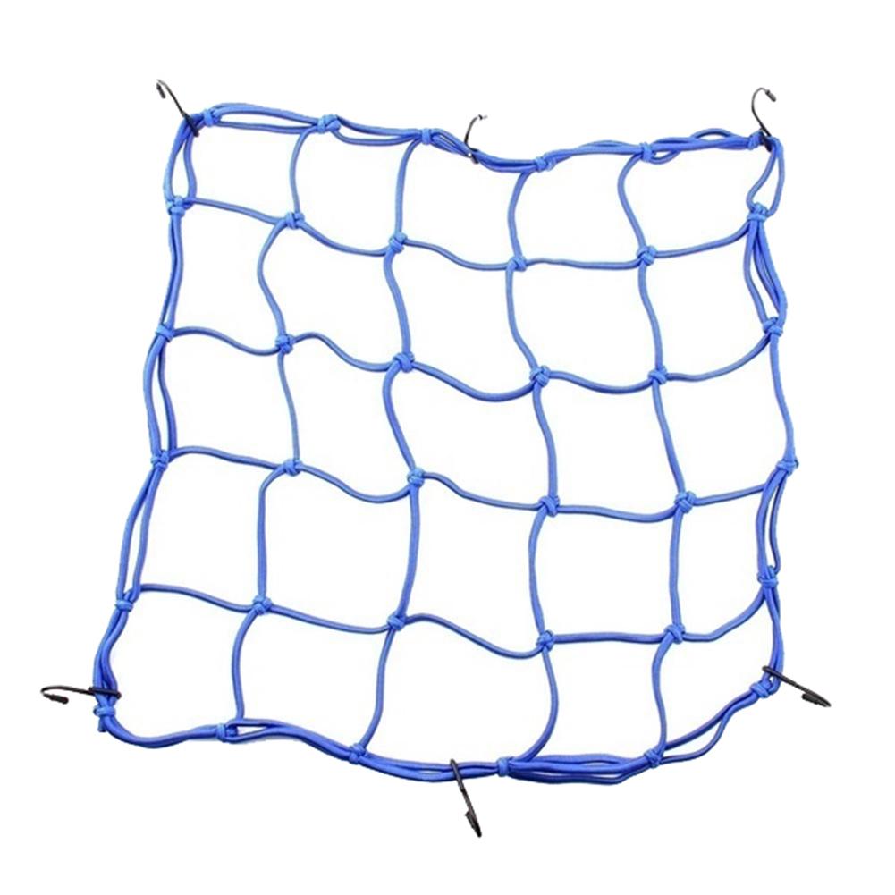 40x40cm Motorcycle Reflective Elastic Helmet Rope Cord Luggage Cargo Bungee Net