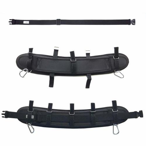 Waist Support Belt, Support Belt, Waist Support, Waist Bag, Belt for Waist Tools, Work, Cushioned, Mesh, Carabiner, 3.8cm Wide Belt, One-Touch