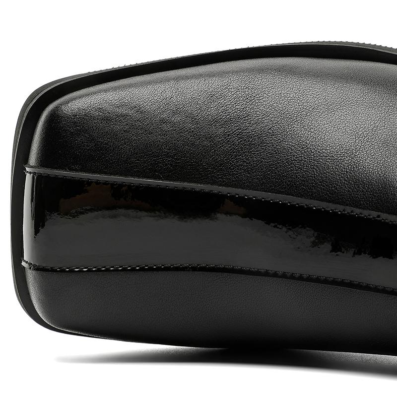 Men Loafers 2025 Spring Autumn Retro Style Classic Leather Chunky Platform Wedges Heel Slip On Unisex Casual Shoes