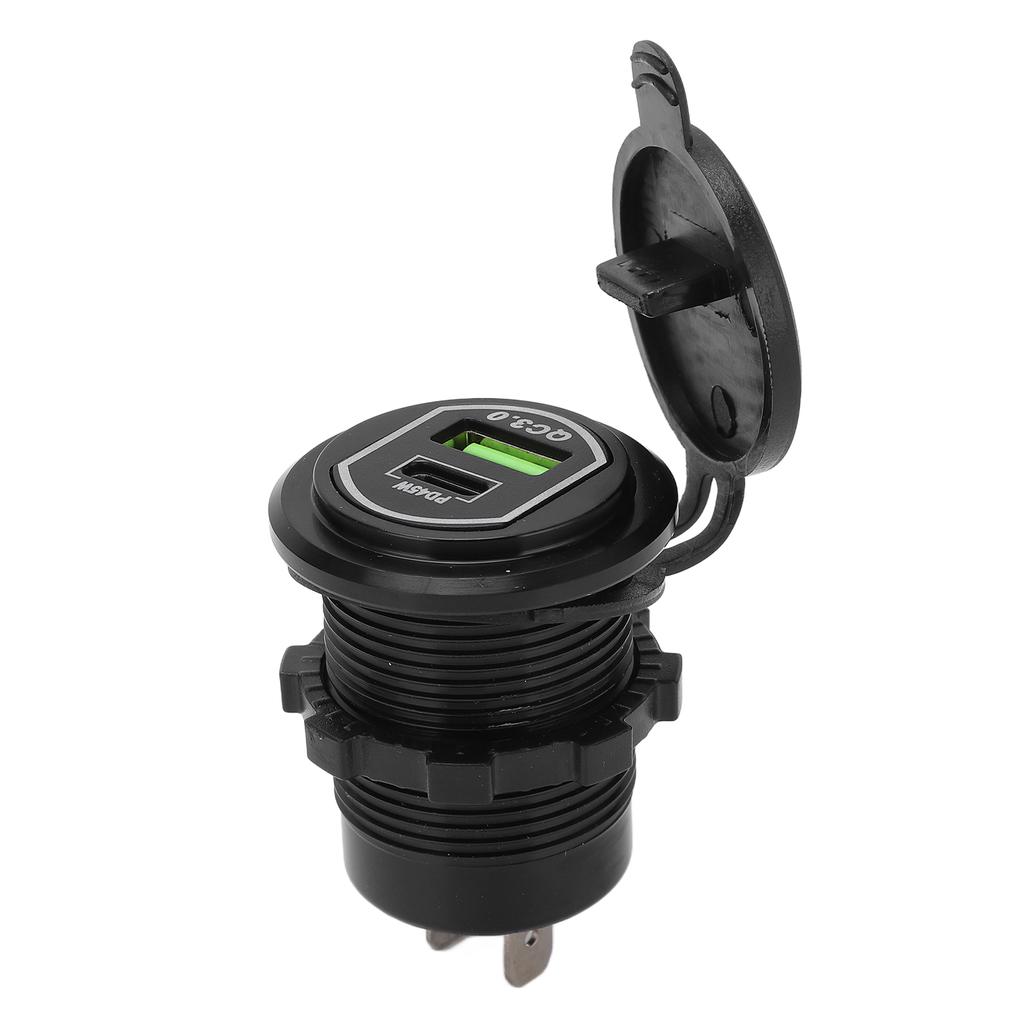 USB Car Charger Waterproof Dual Port Output Fast Charging Charger for Cars 12‑24V