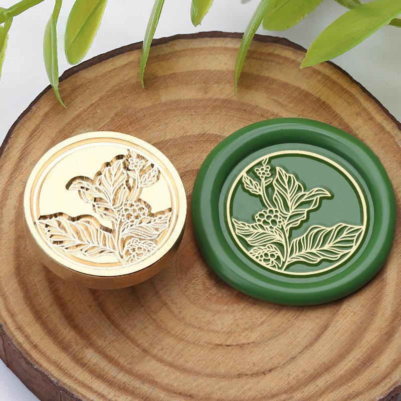 DIY Retro Antique Metal Plant Sealing Wax Seal Stamp For DIY Wedding Invitations Decor Ancient Wax Stamp Craft