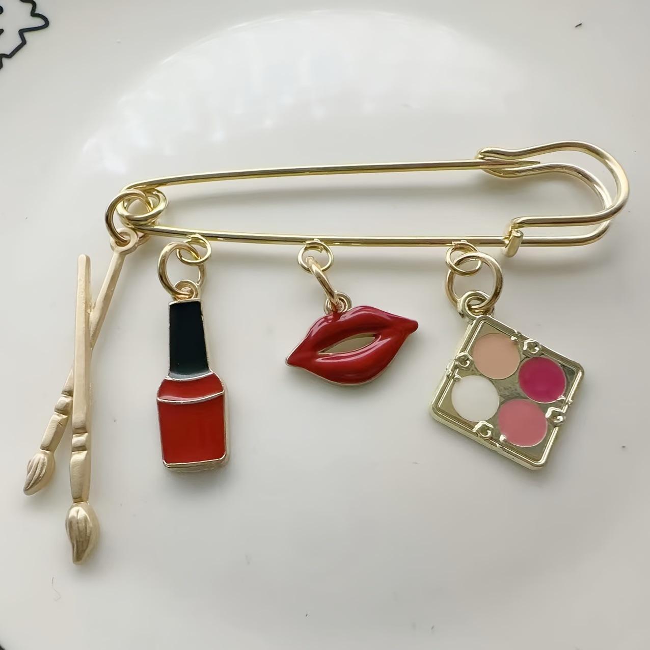 

Creative Makeup Artist Kit: Cross-border Special DIY Set with Nail Polish, Red Lipstick, Eyeshadow Palette & Makeup Brushes золотой