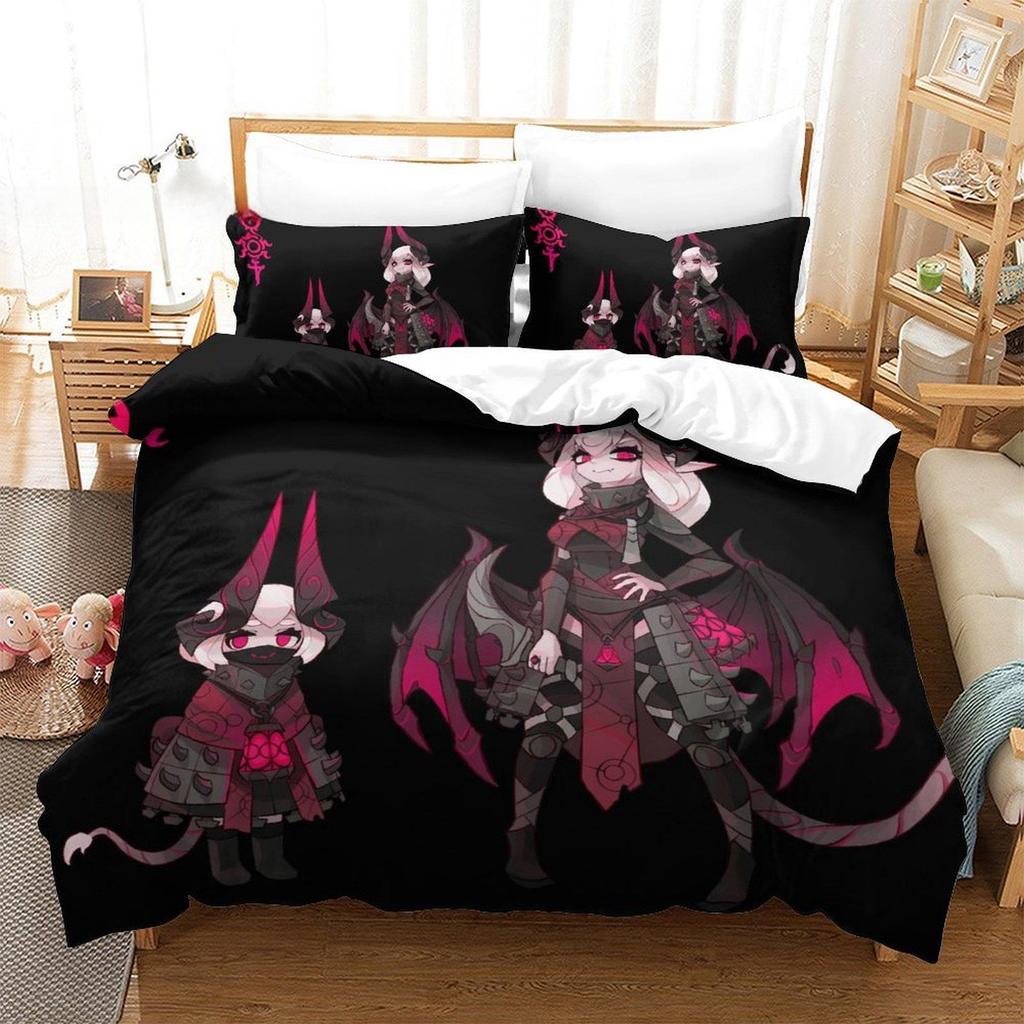 Soulfire Demons Bedding Set Single Twin Full Queen King Size Bed Set Adult Kid Bedroom Duvet Cover Sets 3D Anime Bed Sheet Set