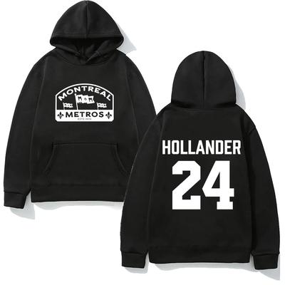 Shane Hollander 24 Montreal Metros Hoody Heated Rivalry Graphic Print Hoodie Loose Cotton Unisex Streetwear Merch Men Women