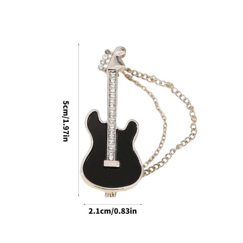 Corsage Pin Guitar Shape Unique Brooch Pin Clothing Jewelry Alloy Texture Suitable for Friendship and Celebration