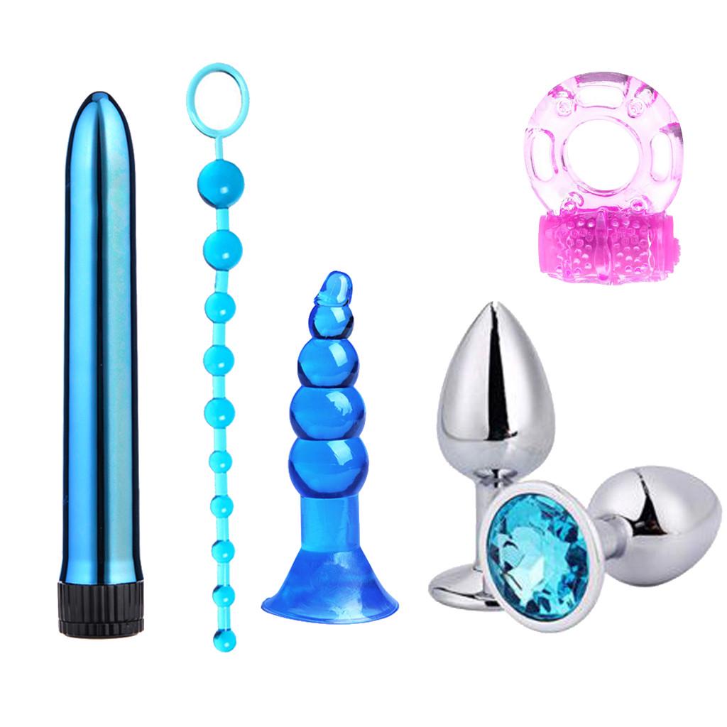 Massagers Suit Anal Plugs Vibrator Bulb Toys Game Kit Set 6PCS