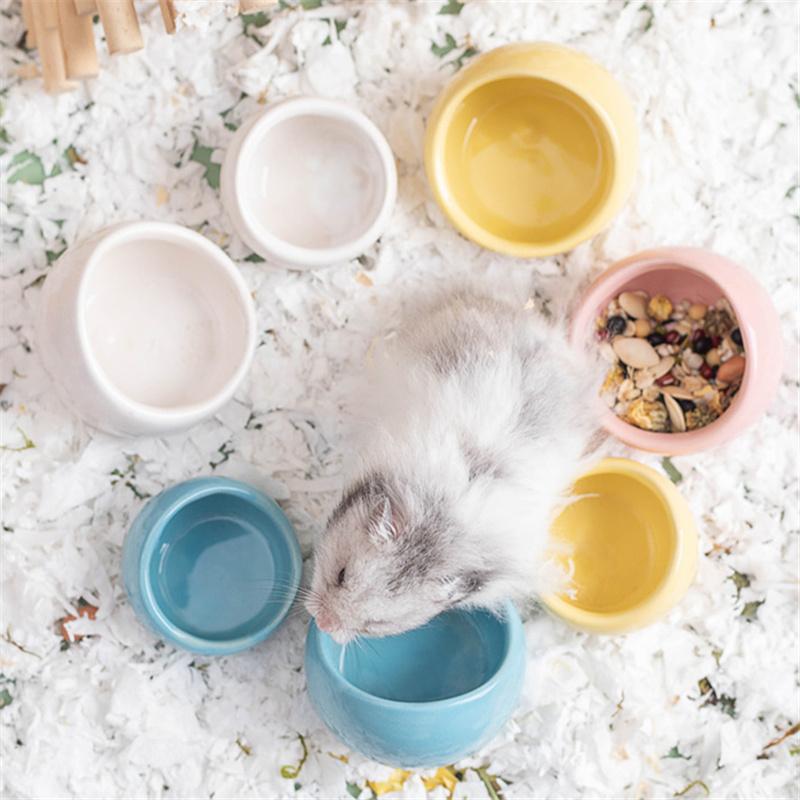 Hamster Bowl Food Dish Ceramic Small Animal Bowl Prevent Knocking Over For Food Splashing Gerbil Chinchilla Rat Ferret Hedgehog