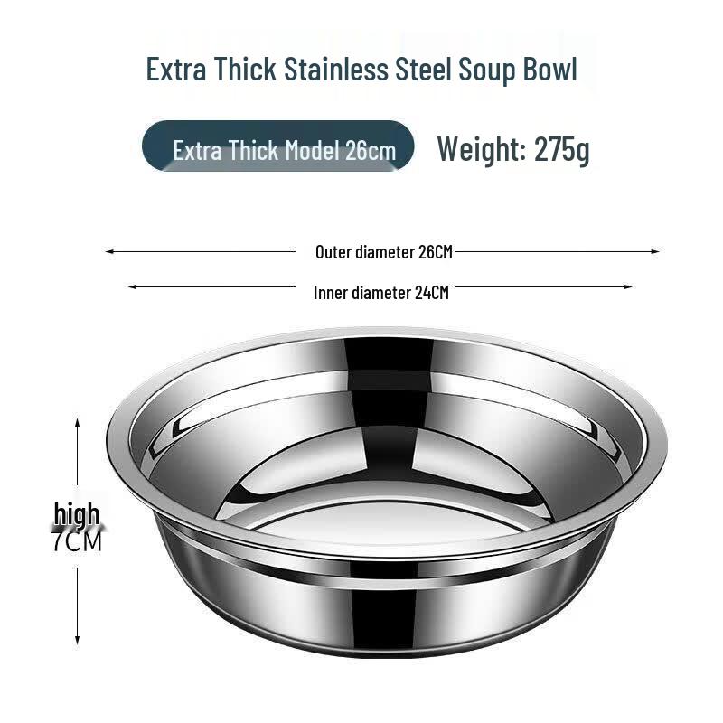 Food Grade 304 Stainless Steel Kitchen Bowl