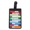 PVC luggage check-in anti loss identification card sleeve, label, three-dimensional soft rubber tag, European and American retro style