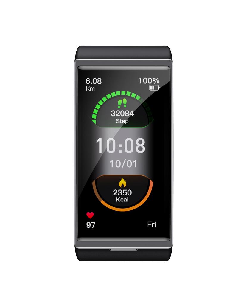 Orijinal V12 Akıllı bant 1.91 inç Tam Dokunmatik ekran kavisli 3D cam IP68 su geçirmez Kalp Atış Hızı Uyku Stresi çoklu spor modu