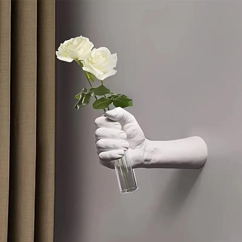 Symulacje Ręczna Kwiatowa Ścienna Waza Dekoracyjne Kwiaty Ręcznie Robiona Ścienna Waza Dekoracja Pokoju Żywiczne Dekoracyjne Wazony Dom