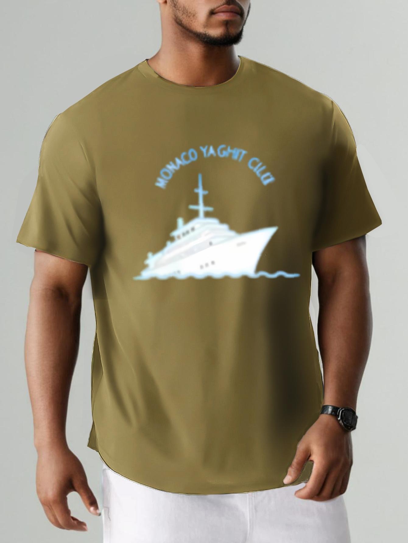 1pc Summer Casual Crew Neck T-shirt XXL