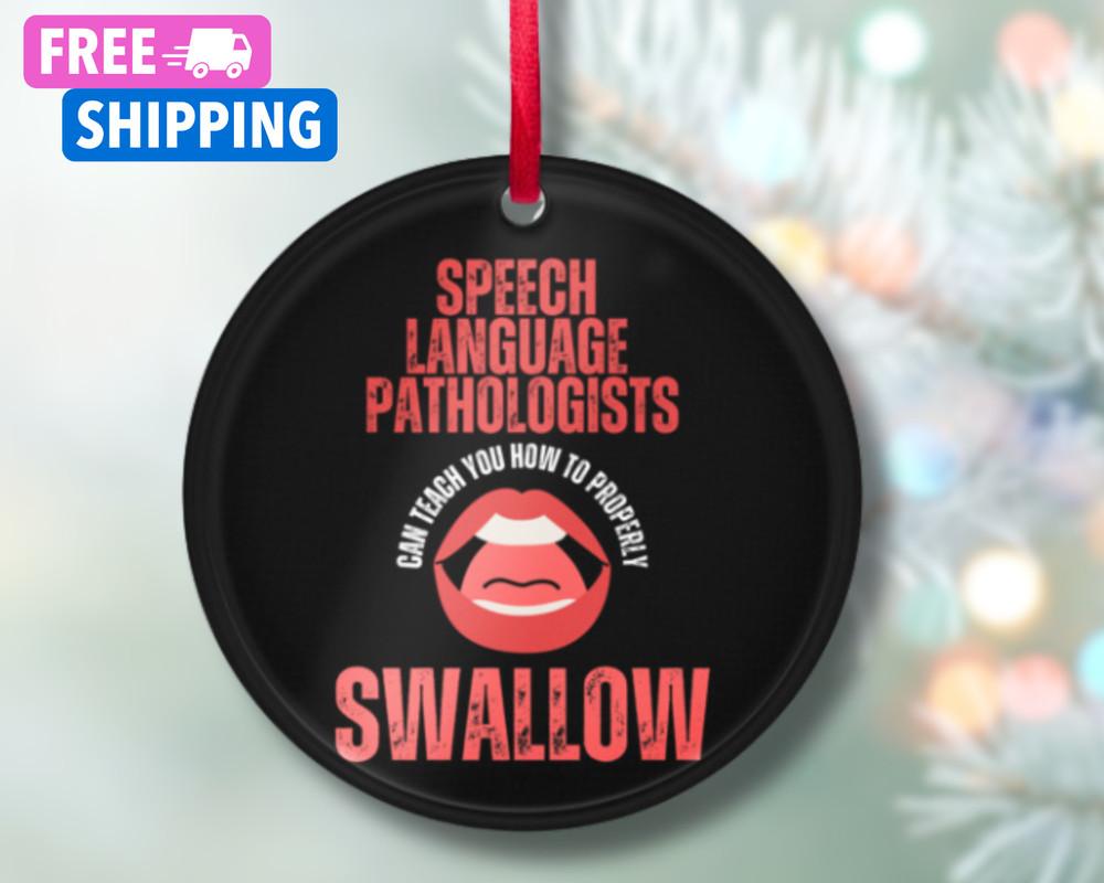 

Funny Speech Language Pathologist Christmas Ornament SLP Christmas Gift Joke Unisex T-Shirt S