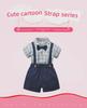 Baby Boy Summer Cotton Gentleman Suit: Korean Style Two-Piece Short-Sleeve