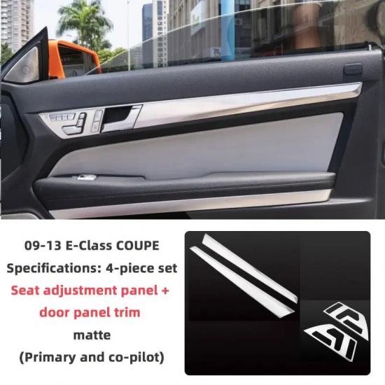 

Carbon Fiber Car Interior Door Handle Panel Strips Cover Trim for Mercedes Benz E Class Coupe W207 C207 E200 e260 E350 Accessory срібний