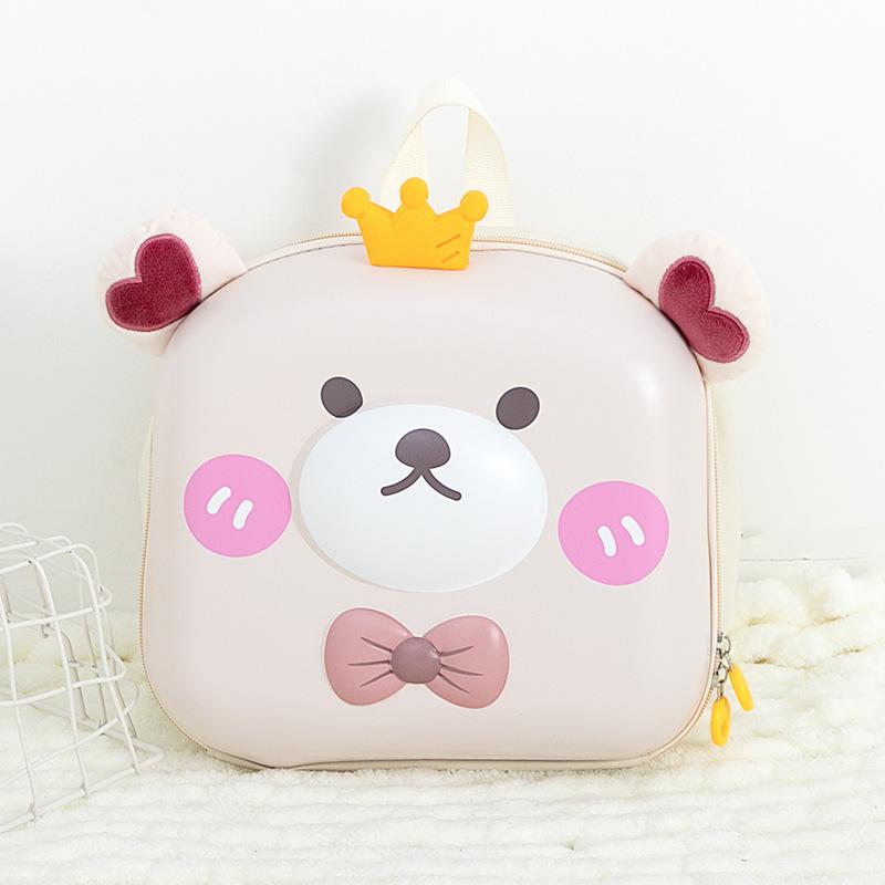 Super cute cartoon children's schoolbag EVA eggshell crown bear kindergarten backpack learn to walk baby cute schoolbag