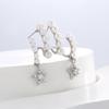 2024 New Design Irregular U-shaped Star Pearl Earrings For Woman Korean Crystal Fashion Jewelry Unusual Accessories Party Girls