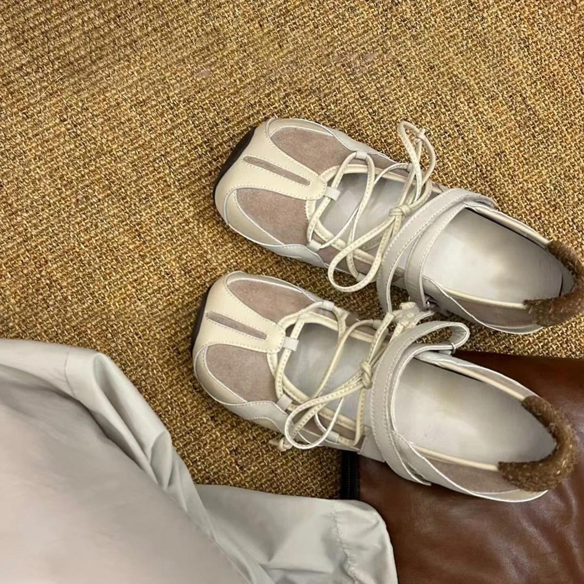 

Модные дизайнерские женские кроссовки, балетки, повседневная спортивная обувь, весна 2025, на шнуровке, новый бренд, для бега, балета, танцев, ходьбы, Mujer, сандалии 40