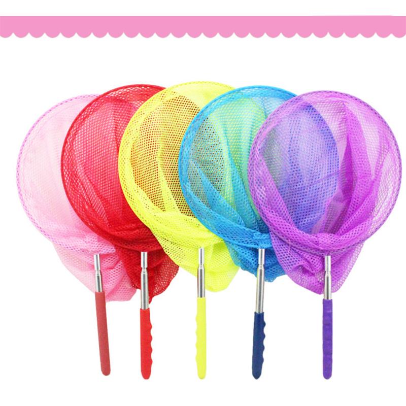 Extendable Nylon Insect Net, Telescopic Butterfly Net, Bug Catcher Nets Fishing Tool for Kids Toy